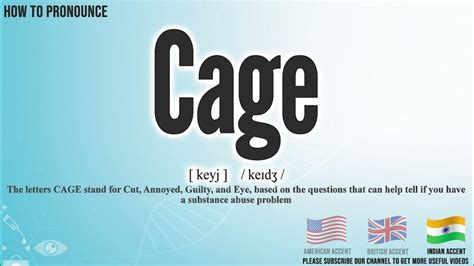 cage pronunciation|what does caging mean.